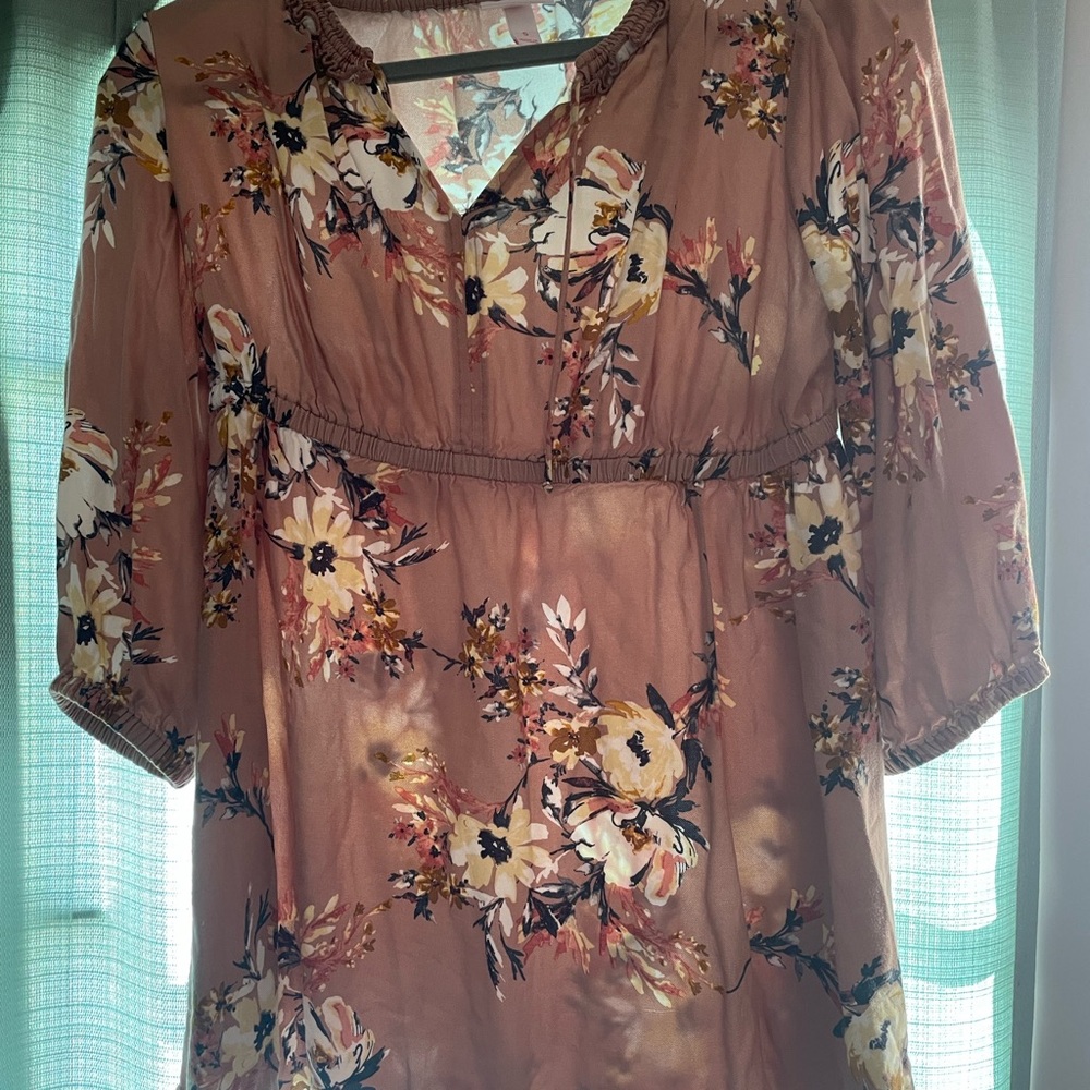 Isabel Maternity Floral Blouse - Mauve